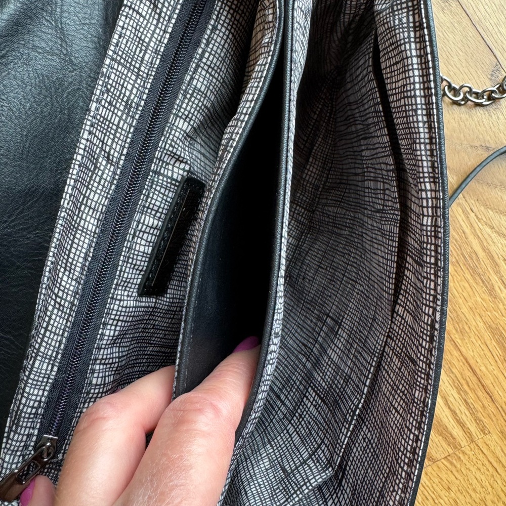 MMS Design Studio Black Studded Envelope Crossbody - Picture 3 of 6